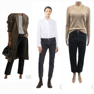 The Row Black Ankle & Cropped Jeans